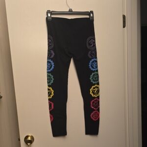 Chakra Symbol Black Leggings